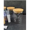 Image 4 : (3) Kitchen Storage Canisters 5" x 4", Meaningful Beauty Skin Care Products - New