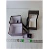 Image 1 : Silver & Cubic Zirconia Engagement Ring Set- 8, Cannot Authenticate & Boxes