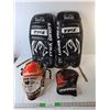 Image 1 : Hockey Gear- Leg Pads- 24", Helmet-M, Mitt- 21" - PICK UP ONLY