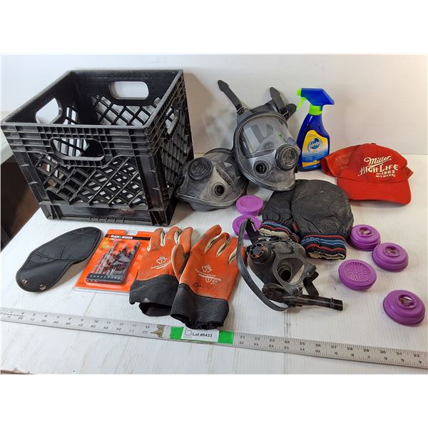 Miller Hat, (3) Respirators, Drill Bit Set, Misc. Cannot Ship