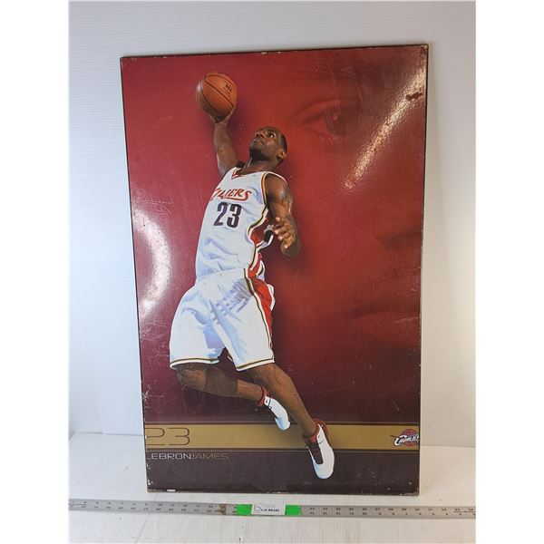Lebron James Wooden Wall Sign 34" x 22", Cannot Ship