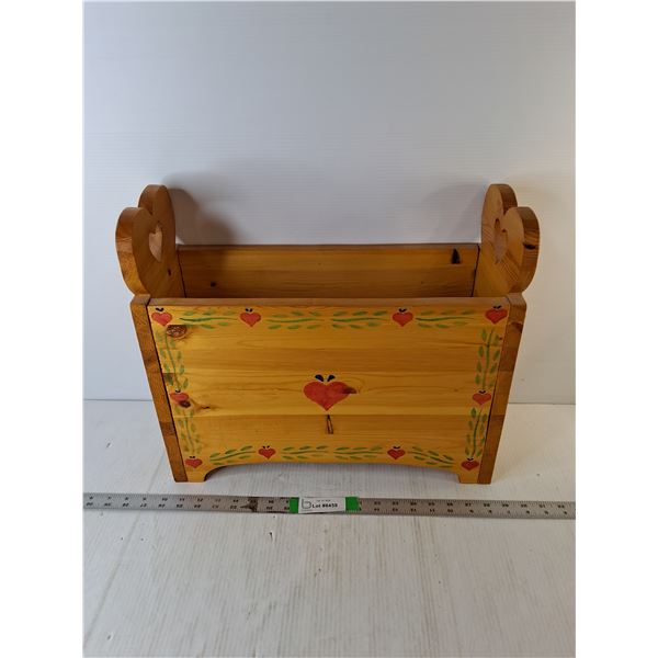 Wooden Magazine Rack 18.5" x 7" x 16"
