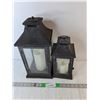 Image 1 : (2) Lanterns with Artificial Candles Up to 15.5" -As Is