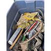 Image 3 : Plastic Tote 21" x 15.5" x 12", Disposable Coveralls, Work Gloves, Misc. Cannot Ship