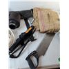 Image 2 : Burlap Sacks, Car Jack, Hand Saw, Misc. Cannot Ship