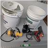 Image 1 : Heat Gun, Cut Out Tool- Power On, Pails (One Hole), Sanding Blocks, Misc. Cannot Ship