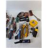 Image 2 : Tool Lot- Screwdrivers, Tape Measures, Knive Blades, Misc - PICK UP