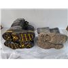 Image 3 : *Plastic Tote with Folding Lid, Men's Winter Boots- 12 & Steel Toe Rubber Boots- Approx. 11.5" Sole,