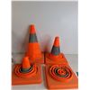 Image 2 : (4) Reflective collapsable Traffic Cones, Disposable Coveralls, (2)Heater (untested)