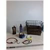 Image 3 : (2) Baskets,(2) Hats, Bunjee Cord, Safety Glasses, Tuck Tape, Tanning Oil, Etc - PICK UP