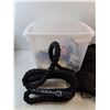 Image 2 : Fitness Rope, Weighted Ball, Misc Straps, Gel Electrodes, Plastic Bin with Lid, Cannot Ship