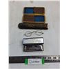 Image 1 : Vintage Reading Glasses w/Cases, Hohner "Hot Metal" Harmonica