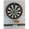 Image 1 : Double-Sided 12" Dia Dart Board w/Darts