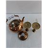 Image 2 : Copper Kettle, Pair of Brass Candle Holders