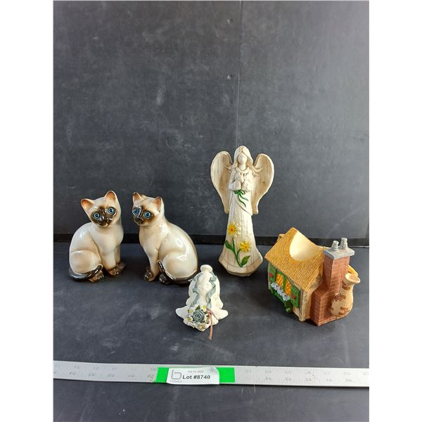 Angel Statue/ Siamese Cats Prnaments/ Tea Pot Ornament