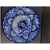 Image 2 : Large Blue Serving Platter 14 1/2" And Blue Serving Bowl 12 3/8"