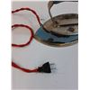 Image 2 : Custom Made End Table Lamp w/Vintage Oil Iron - 27" x 11" x 4" - PICK UP
