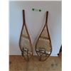 Image 1 : A Pair of Vintage Wooden Snow Shoes 42" -PICK UP ONLY