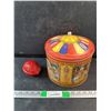 Image 1 : World Circus Tin Box with Lid, Vintage Metal Nut Cracker