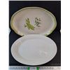 Image 1 : (2) Ceramic Serving Platters 20" x 15"