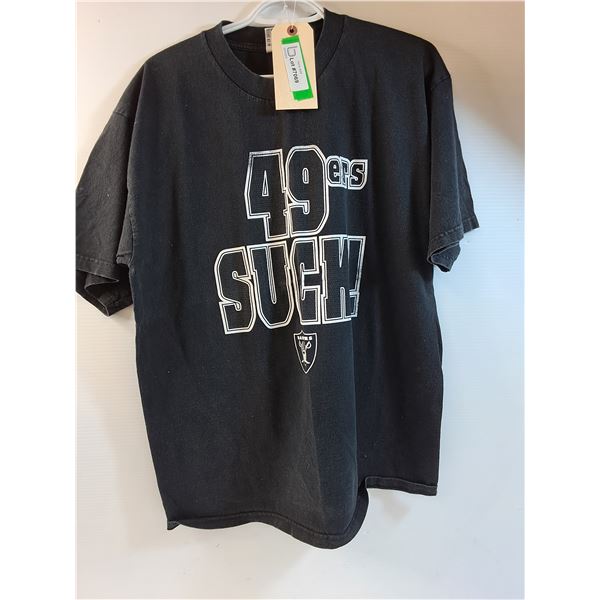 Shirt: 49ers Suck - Raiders Football - Size XL