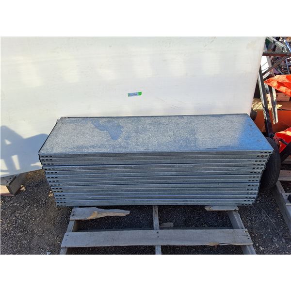 **(28) Pieces of Metal Shelving 48" x 15", Cannot Ship