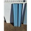 Image 3 : **(3) Pieces of Blue Metal Shelving 48" x 16", Cannot Ship