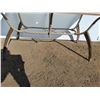 Image 2 : **Metal Umbrella Table with Glass Top 59" x 35.5" x 28", Cannot Ship