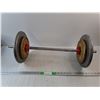Image 1 : **70 lbs Curling Bar with Plates - Cannot Ship