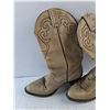 Image 2 : Leather Cowgirl Boots - Size 10"