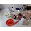 Image 2 : Mugs, Salt & Pepper Shakers, Juice Makers, Enamel Lidded Dish, Misc - PICK UP