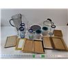 Image 1 : Plastic Pitcher, Goblets, Glasses, Dining Plates, 6" Pot Lid , Picture Frames 6" x 4"
