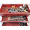 Image 4 : Metal Tool Box 19" x 9" x 9", Drill Bits, Various Hardware - Cannot Ship