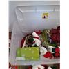 Image 4 : *Various Christmas Ornaments & Decorations, Plastic Tote with Lid 23" x 16" x 12" - CANNOT SHIP