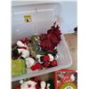Image 5 : *Various Christmas Ornaments & Decorations, Plastic Tote with Lid 23" x 16" x 12" - CANNOT SHIP