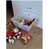 Image 6 : *Various Christmas Ornaments & Decorations, Plastic Tote with Lid 23" x 16" x 12" - CANNOT SHIP