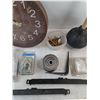 Image 6 : Wall Clock, Plunger, Drill Bits, Shelf Brackets, Various Hardware