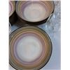 Image 3 : Sango Brand Dishes: (7) Dessert Plates & (4) Bowls, (11) Wine Glasses