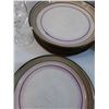 Image 5 : Sango Brand Dishes: (7) Dessert Plates & (4) Bowls, (11) Wine Glasses