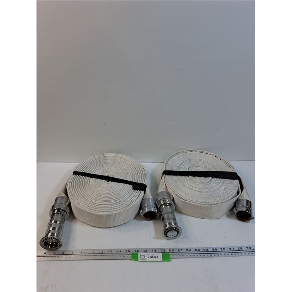 (2) Fire Hoses (Appears New) 75Ft