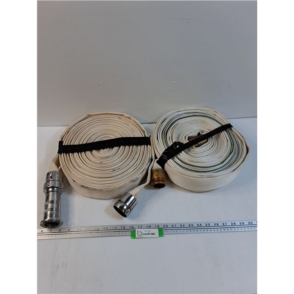 (2) Fire Hoses (Appears New) 75Ft