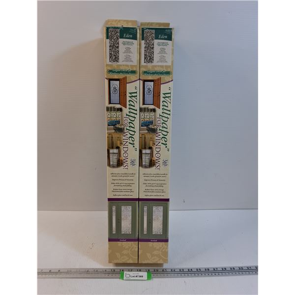 (2) Window Privacy Vinyl Sheets - Everleaf Design - 24" x 72" Each States Box