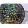 Image 2 : Marble Mania Tin w/Marbles & (2) Marbles Bags