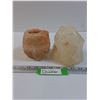 Image 1 : (2) Lamp Stone Rocks - 4" & 5" Tall