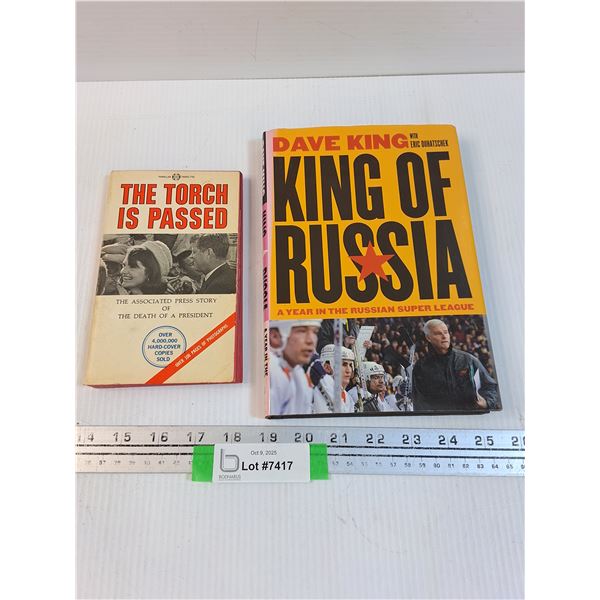 (2) Books: King of Russia (Hockey) & The Torch is Passed (JFK)