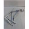 Image 2 : (3) Metal Closet Rod Holders, (4) Shelving Brackets (1-16", 3-12")