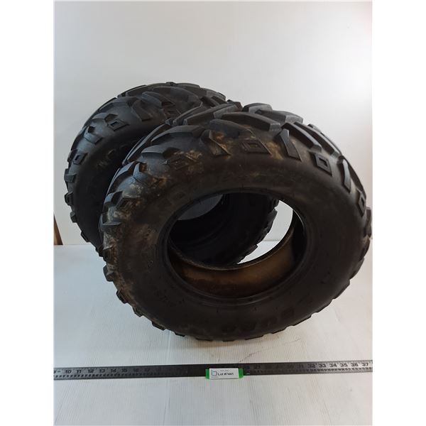 (2) Red Eagle Duro AT25x8-12 Quad Tires - 22" Dia - Pickup Only