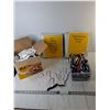 Image 1 : (2) Binders of Business Cards, Pens, Approx. (27) Pairs of Polyester Gloves- L