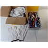 Image 2 : (2) Binders of Business Cards, Pens, Approx. (27) Pairs of Polyester Gloves- L