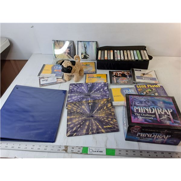 Mindtrap Game, (2) Mousepads, Cassette Tapes, Misc.